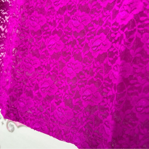 Oh La La by La senza lace Tshirt camisole cami vintage y2k neon purple bright - Picture 2 of 6